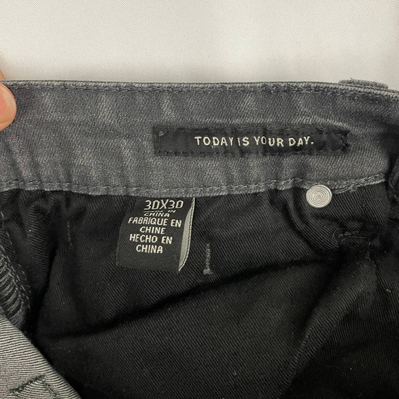 Black Denim Jeans 30 x 30 Stretch Men's Reaction Kenneth Cole Slim Fit - Picture 5 of 13